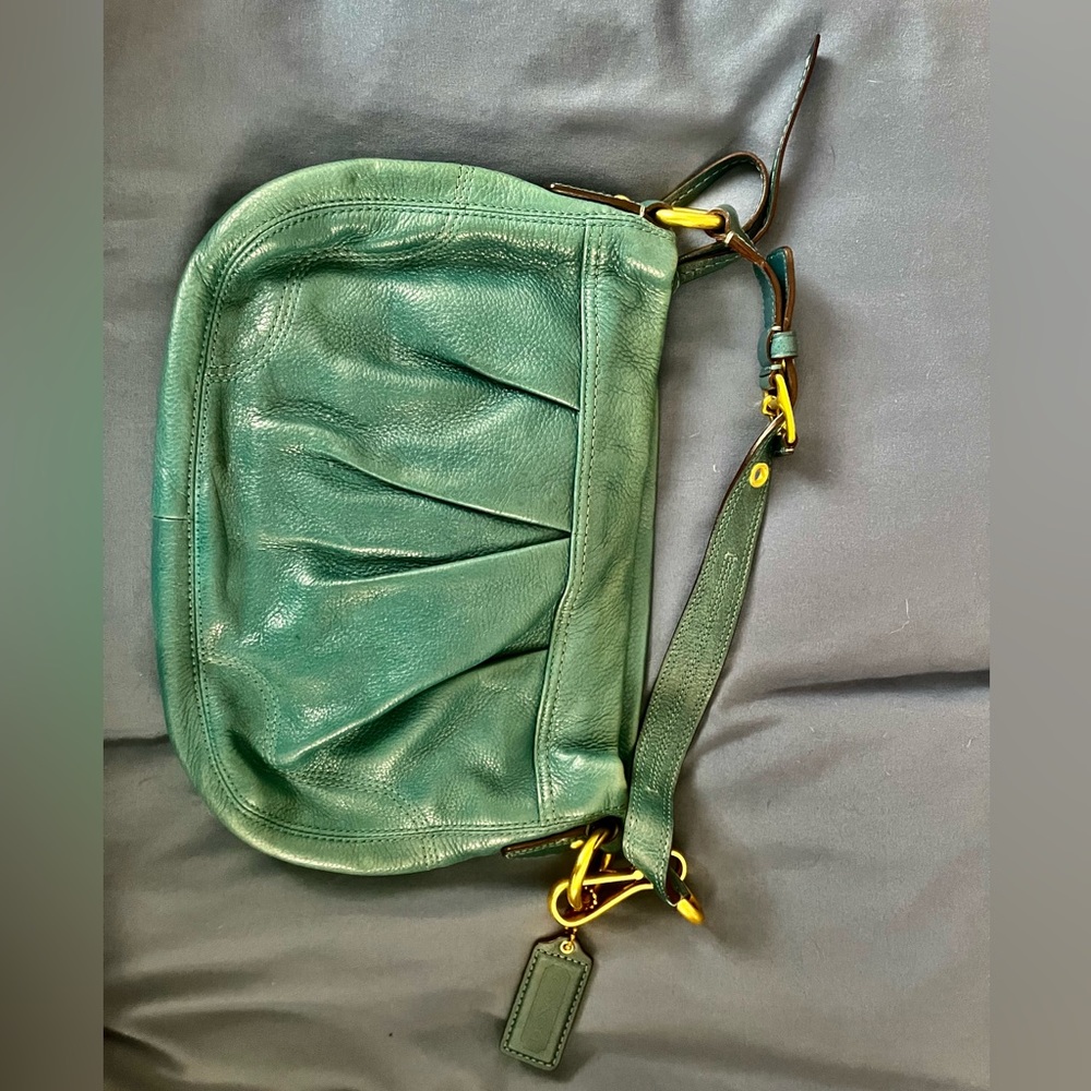 Coach Purse Blue/Teal Gem